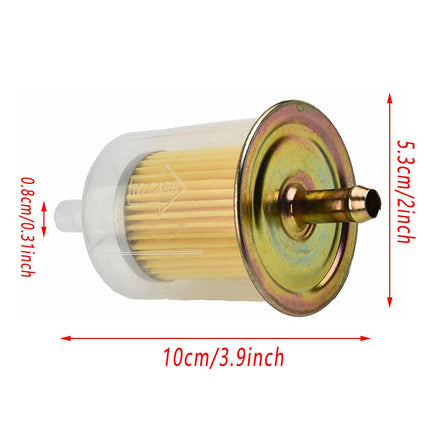 10pcs Motorcycle Fuel Filter Gasoline Cup Transparent Exhaust Detection Filter