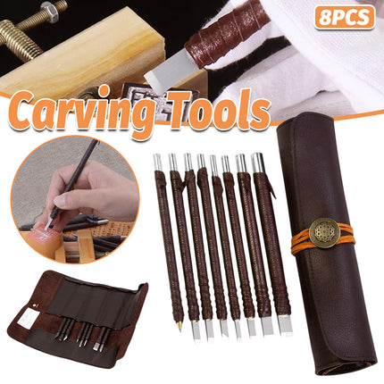 8pcs Seal Engraving Knife Set Engraving Tools Carving Knives for Stone Craft