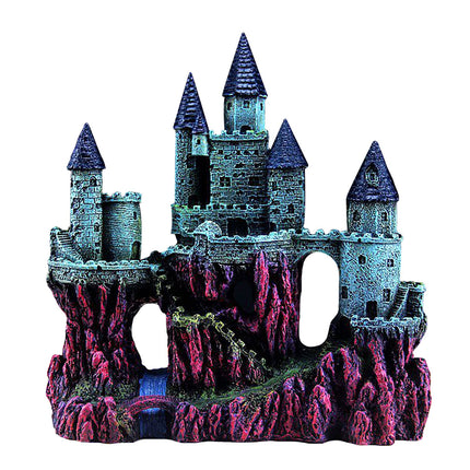 Aquarium Castle Ornament Fish Tank Decoration Medieval Style Resin Decor Home