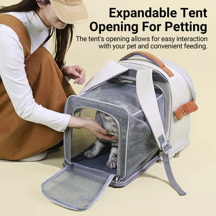 Cat Bag Portable Travel Cat Backpack Large Capacity Expandable For Cat Daily Use