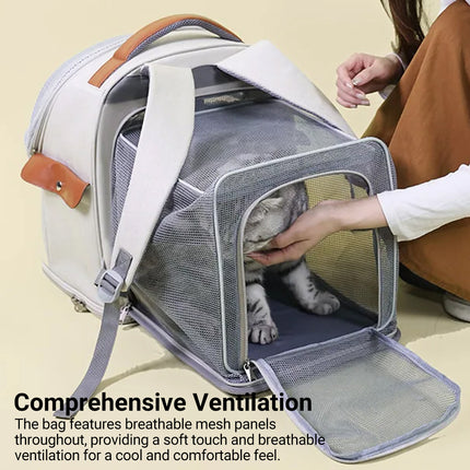 Cat Bag Portable Travel Cat Backpack Large Capacity Expandable For Cat Daily Use