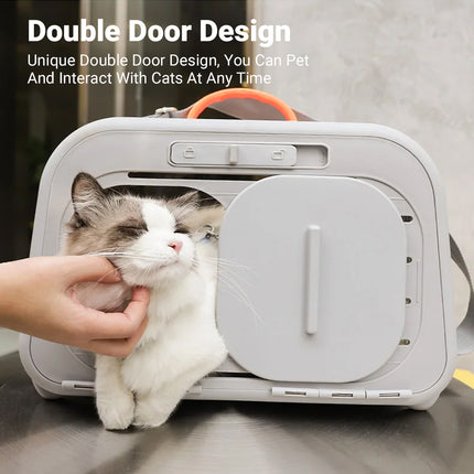 Portable Cat Carrier Bag Breathable Large Capacity Pet Travel Shoulder Backpack