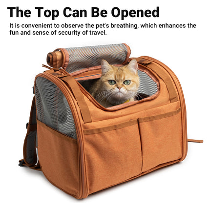 Expandable Cat Backpack Large Space Breathable Pet Carrier Capsule Travel Bag