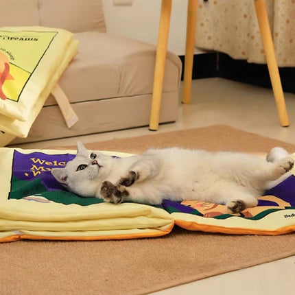 Foldable Cat Sleeping Mat Pet Bed Comfortable Soft Cushion for Cats and Kittens