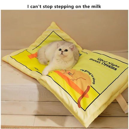 Foldable Cat Sleeping Mat Pet Bed Comfortable Soft Cushion for Cats and Kittens