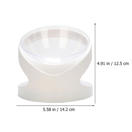 Elevated Cat Food Bowl Tilted Pet Feeding Dish For Neck Protection Feeding Use