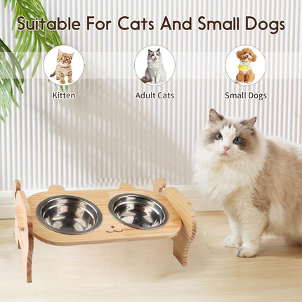 Pet Bowl Anti Tip Double Bowl Pet Food Water Bowl For Home Daily Use Easy Clean