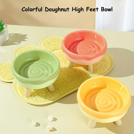 Cat Food Water Bowl Non Slip Raised Pet Feeding Dish Elevated Feeder Cats