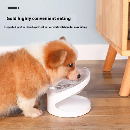 Elevated Cat Food Bowl Tilted Pet Feeding Dish For Neck Protection Feeding Use