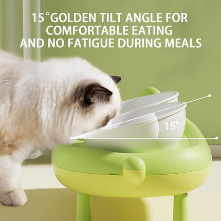 Cat Bowl Ceramic Double Bowl Non Slip Food Safe Durable for Dry Wet Food Water