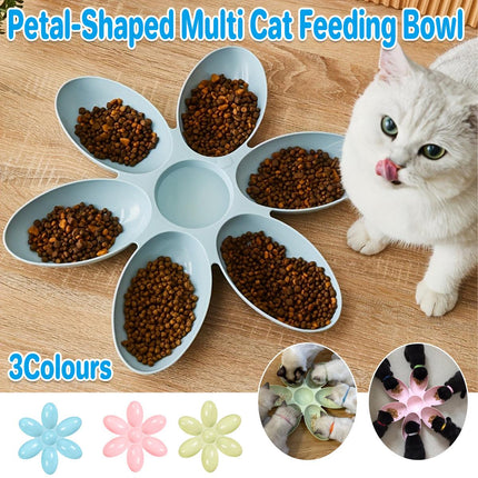 Multi Cat Feeding Bowl Petal Design Kitten Milk Bowl Puppy Dog Food Water Dish