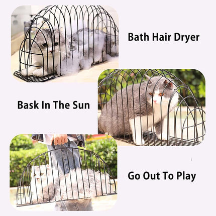 Cat Bath Cage Portable Pet Grooming Cage Foldable Mesh Cage for Small Animals