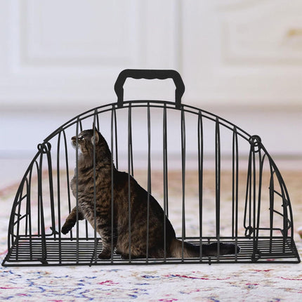 Cat Bath Cage Portable Pet Grooming Cage Foldable Mesh Cage for Small Animals