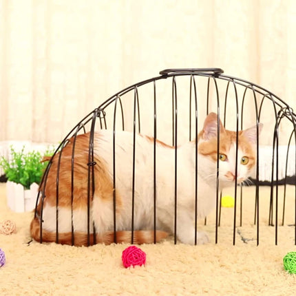 Cat Bath Cage Portable Pet Grooming Cage Foldable Mesh Cage for Small Animals
