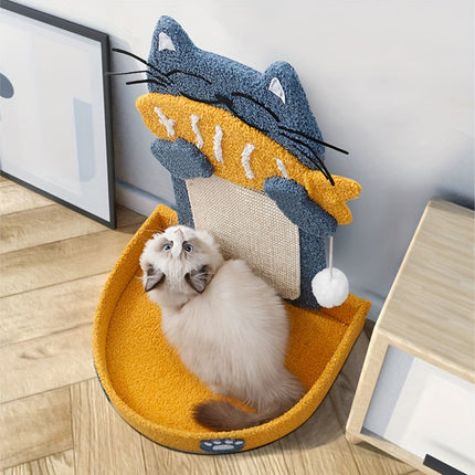 Sisal Cat Scratching Post Wall Mounted Climbing Tree Vertical Scratcher Toy