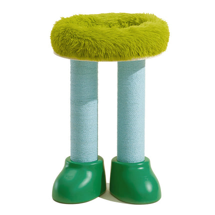 3-in-1 Cat Scratching Post Cosy Nest Climbing Shelf Side Table Furniture