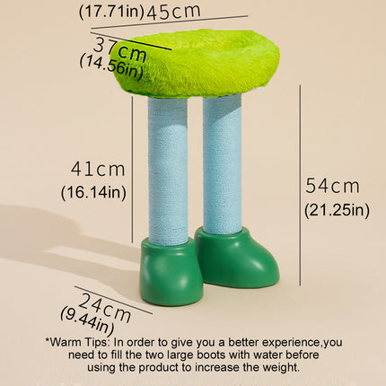 3-in-1 Cat Scratching Post Cosy Nest Climbing Shelf Side Table Furniture
