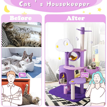 Cat Climbing Frame Cat Bed Cat Tree Jumping Platform Furniture Activity Center