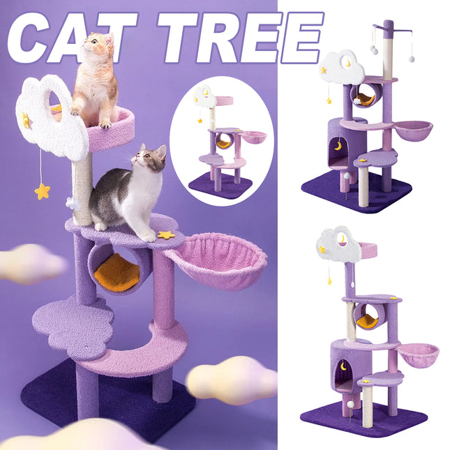 Cat Climbing Frame Cat Bed Cat Tree Jumping Platform Furniture Activity Center