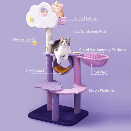 Cat Climbing Frame Cat Bed Cat Tree Jumping Platform Furniture Activity Center