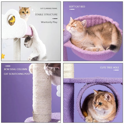 Cat Climbing Frame Cat Bed Cat Tree Jumping Platform Furniture Activity Center