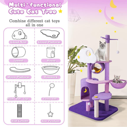 Cat Climbing Frame Cat Bed Cat Tree Jumping Platform Furniture Activity Center
