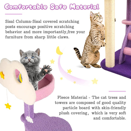 Cat Climbing Frame Cat Bed Cat Tree Jumping Platform Furniture Activity Center