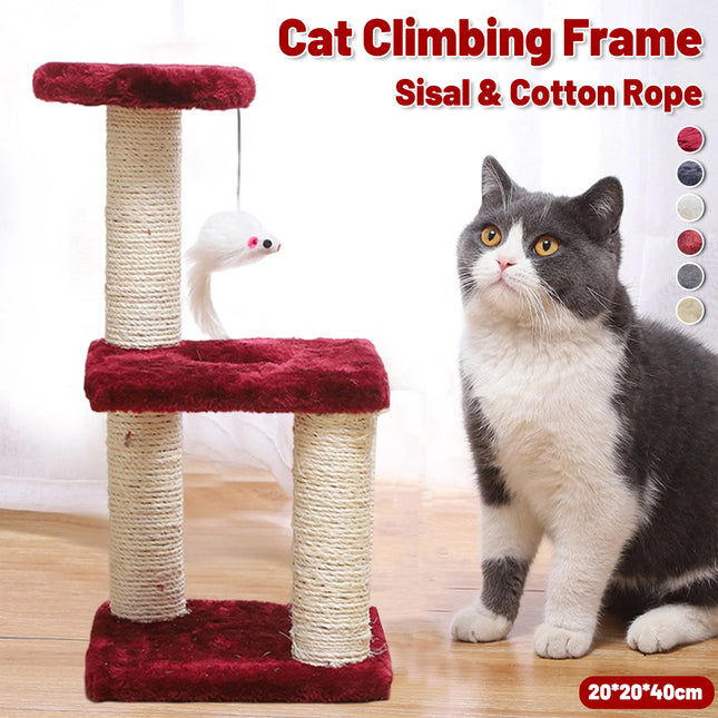 Cat Climbing Frame Small Cat Tree Scratching Post Jumping Tower for Indoor Use