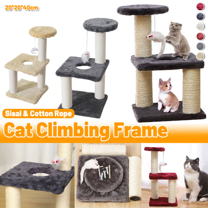 Cat Climbing Frame Small Cat Tree Scratching Post Jumping Tower for Indoor Use