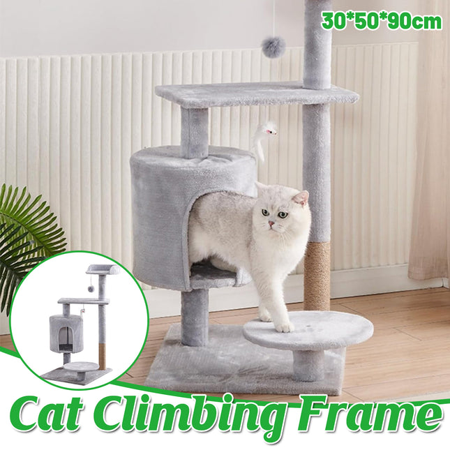 Cat Tree Tower Climbing Frame Cat Climber Indoor Furniture Scratcher for Kittens