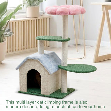 Cat Tree Tower Large Climbing Rack Cat Nest Multi Level Post Kitten Scratch Toy