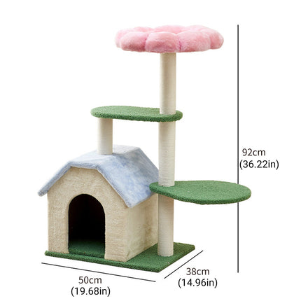 Cat Tree Tower Large Climbing Rack Cat Nest Multi Level Post Kitten Scratch Toy