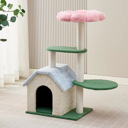 Cat Tree Tower Large Climbing Rack Cat Nest Multi Level Post Kitten Scratch Toy