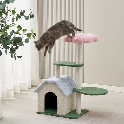 Cat Tree Tower Large Climbing Rack Cat Nest Multi Level Post Kitten Scratch Toy