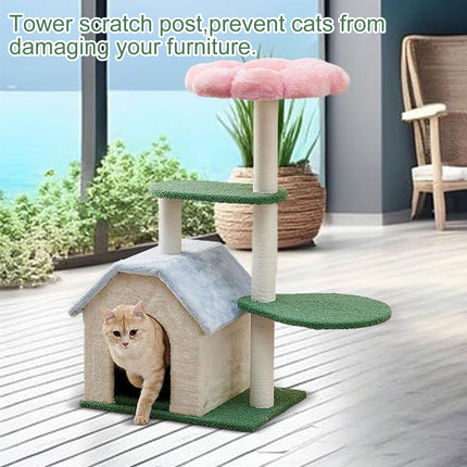 Cat Tree Tower Large Climbing Rack Cat Nest Multi Level Post Kitten Scratch Toy