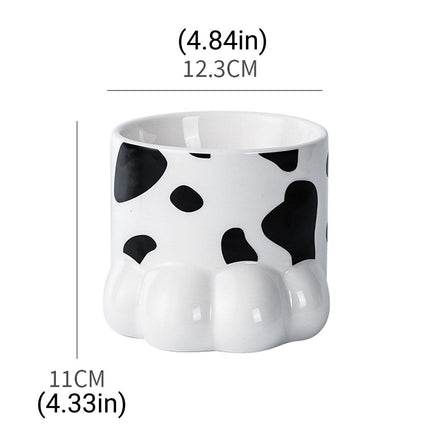 Ceramic Cat Food Bowl Cute Drinking Bowl for Pets Non Slip Food Water Dish Bowl