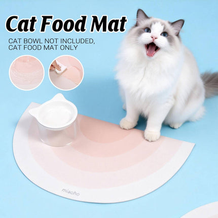 Anti Slip Pet Food Mat Scratch Proof Waterproof Dog Cat Bowl Tray Placemat Floor