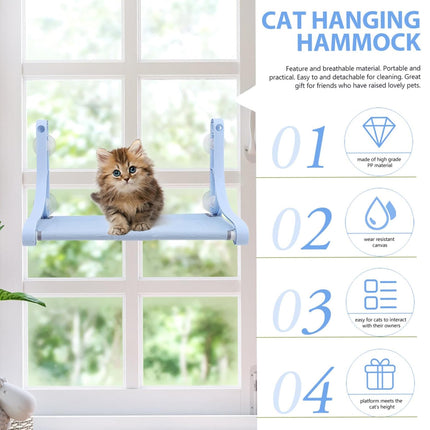 Cat Hammock for Wall Window Glass Suction Cup Style Comfortable Space Saving