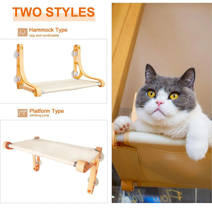 Cat Hammock for Wall Window Glass Suction Cup Style Comfortable Space Saving