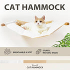 Wall Mounted Cat Hammock Soft Bed Natural Wood Arms