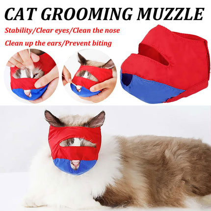 Anti Bite Pet Cat Muzzle Professional Ear Cleaning Anti Protective Mask For Cats