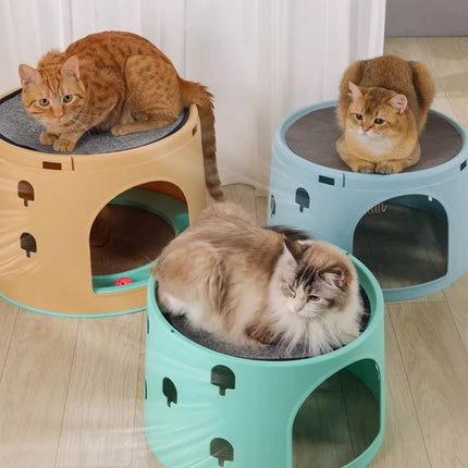 Cat Tree Tower Climbing Frame Multi Level Cat House Activity Column Jump Stand