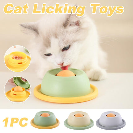 Cat Lick Toys Slow Food Tray Tease Interactive Cat Toy for Eating and Fun