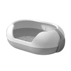 Large Semi Closed Cat Litter Box Covered Litter Pan for Cats Easy Clean Design
