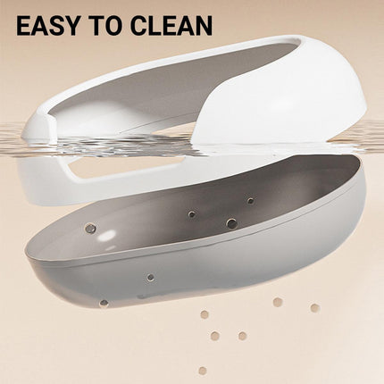 Large Semi Closed Cat Litter Box Covered Litter Pan for Cats Easy Clean Design