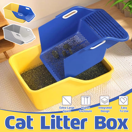 Enclosed Extra Large Cat Litter Box Pet Toilet for Cats Anti Odor Easy Clean