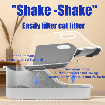 Enclosed Extra Large Cat Litter Box Pet Toilet for Cats Anti Odor Easy Clean