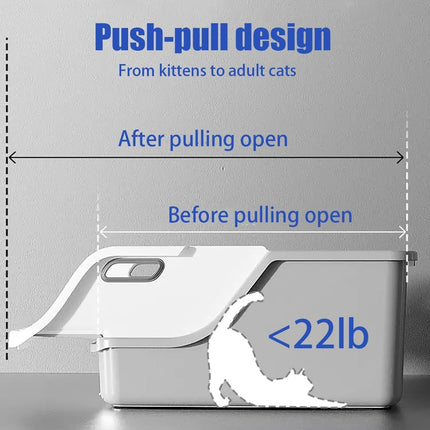 Enclosed Extra Large Cat Litter Box Pet Toilet for Cats Anti Odor Easy Clean