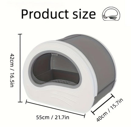 Large Fully Enclosed Cat Litter Box Pet Toilet Odour Control Easy Clean Tray