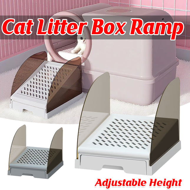 Cat Litter Box Ramp Anti Litter Tracking Non Slip Pet Kitty Accessory Easy Clean
